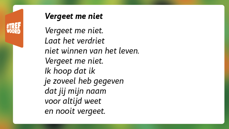 Vergeet me niet