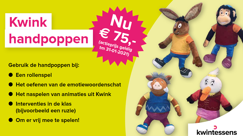 Bestel de Kwink handpoppen!