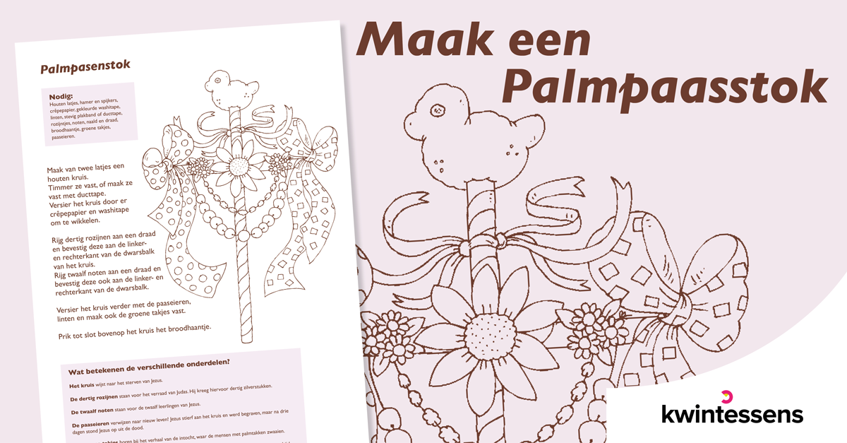 Maak een palmpaasstok